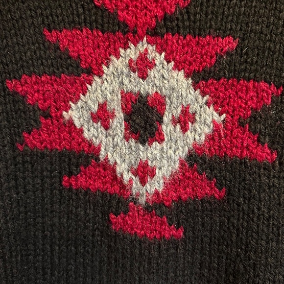Hand Knit Navajo Print Cozy Sweater - Picture 2 of 9